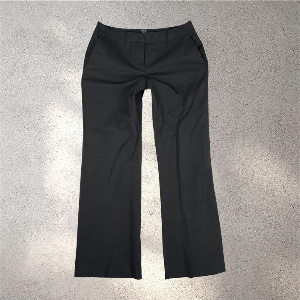 H Hilfiger Ankle Trousers Women's 6 Black Stretch Preppy Career Minimalist
